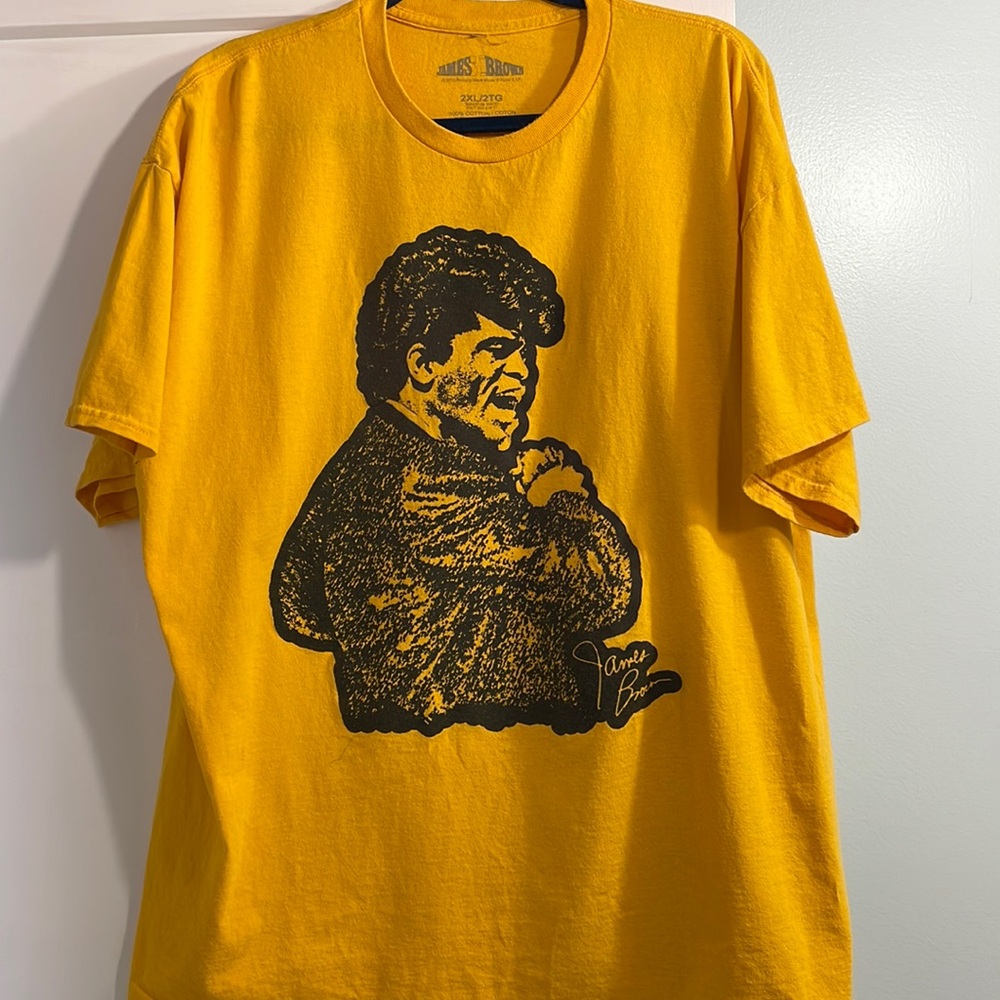 James Brown Tee Graphic and Signature On Front Only Short Sleeve 2XL 100 %Cotton